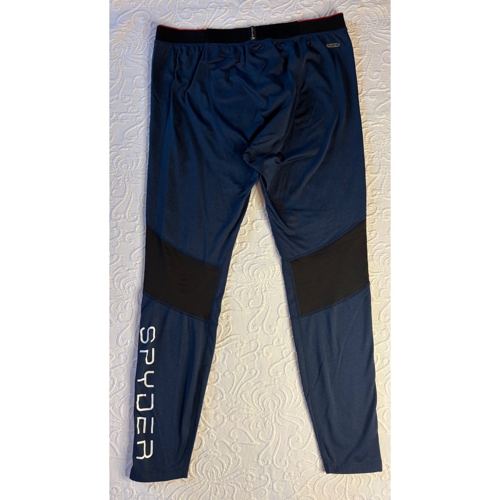 Spyder Mens ProWeb Active Base Layer Thermal Pants Navy Blue Leggings Size M - Picture 4 of 11